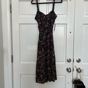 Black Floral Dress XL
